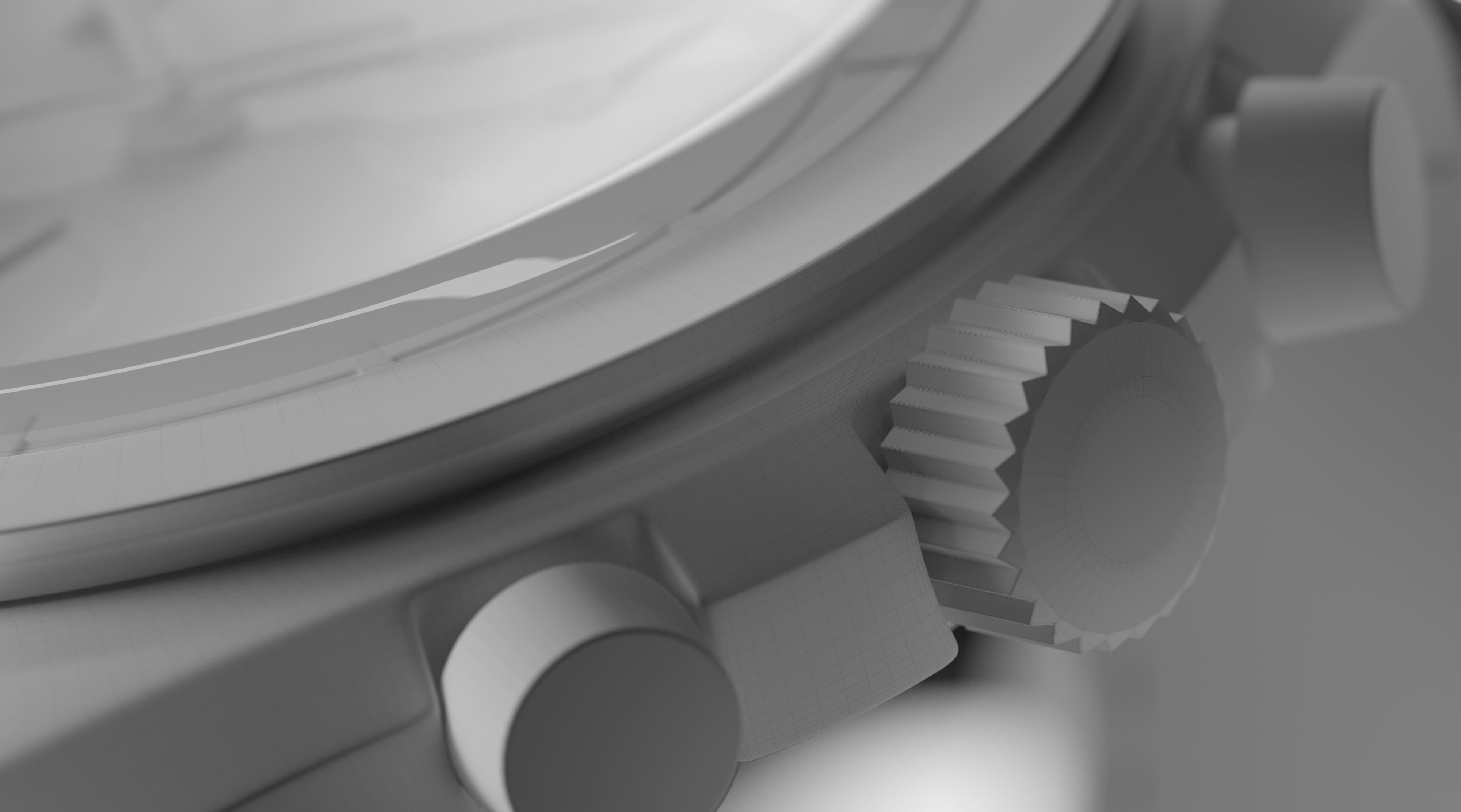 Swatch X Omega MoonSwatch Mercury Low-poly 3D model_4