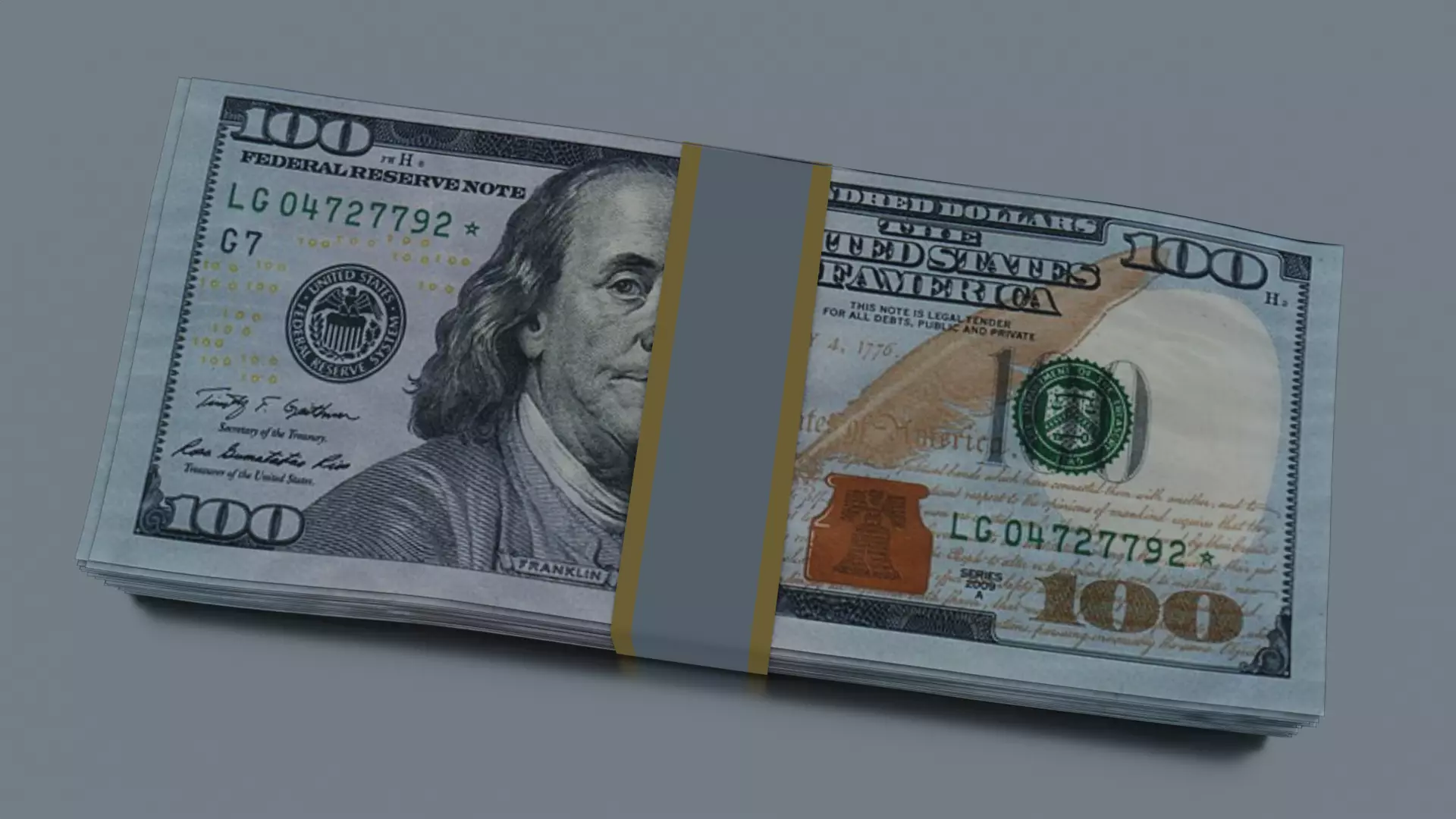stack of money Low-poly 3D model