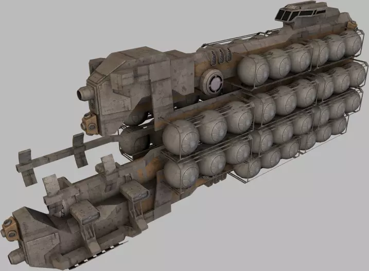 Fuel Transport Low-poly 3D model_0