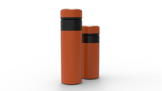 THERMOS ORANGE BLACK 3D model