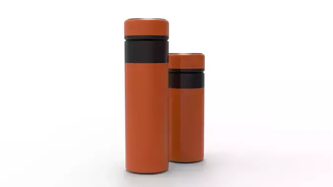THERMOS ORANGE BLACK
