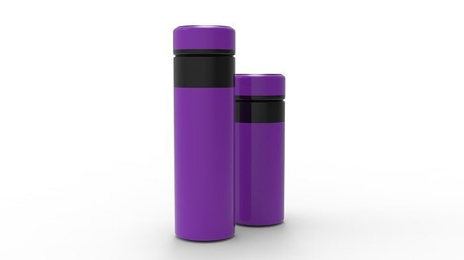 THERMOS PURPLE BLACK 3D model