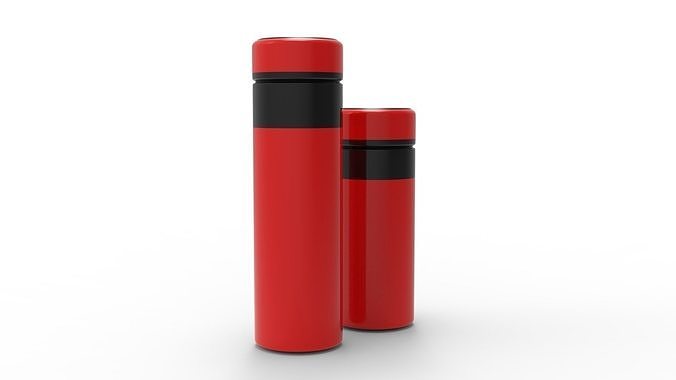 THERMOS RED BLACK 3D model