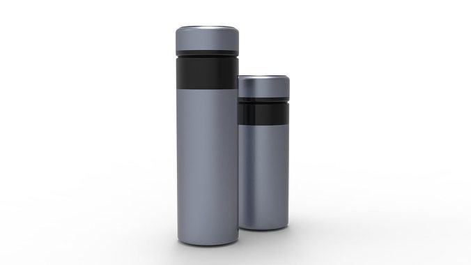 THERMOS SILVER BLACK 3D model