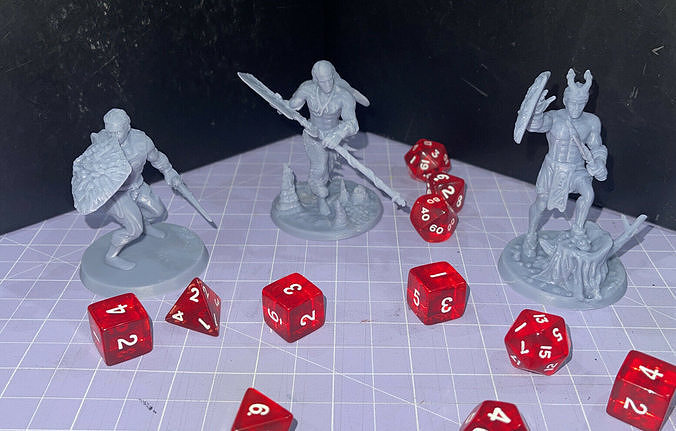 Warriors 3d Design  DND  Fantasy  Table top Games 3D print model