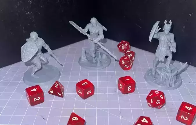 Warriors 3d Design  DND  Fantasy  Table top Games