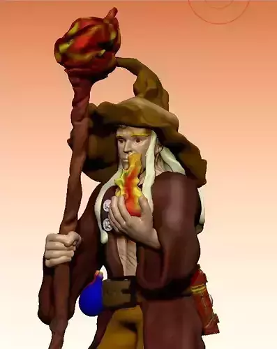 Wizard - Sorcerer 3d Design DND Fantasy Table top Games 3D model