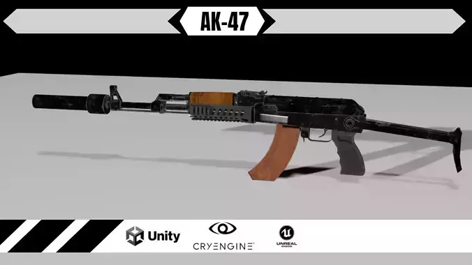 AK-47 Low-poly 3D model rifle - rifle