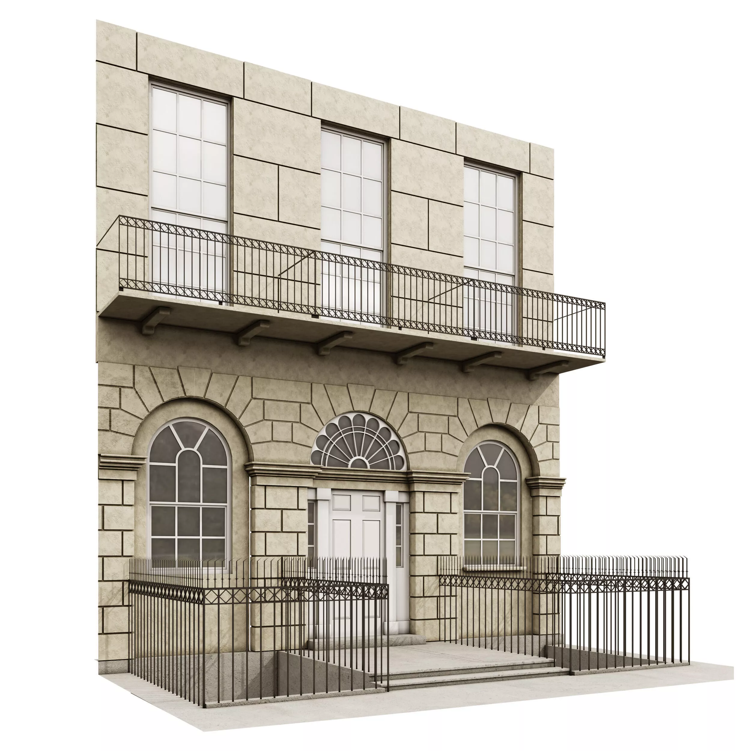 Facade classic house 3 3D model | CGTrader