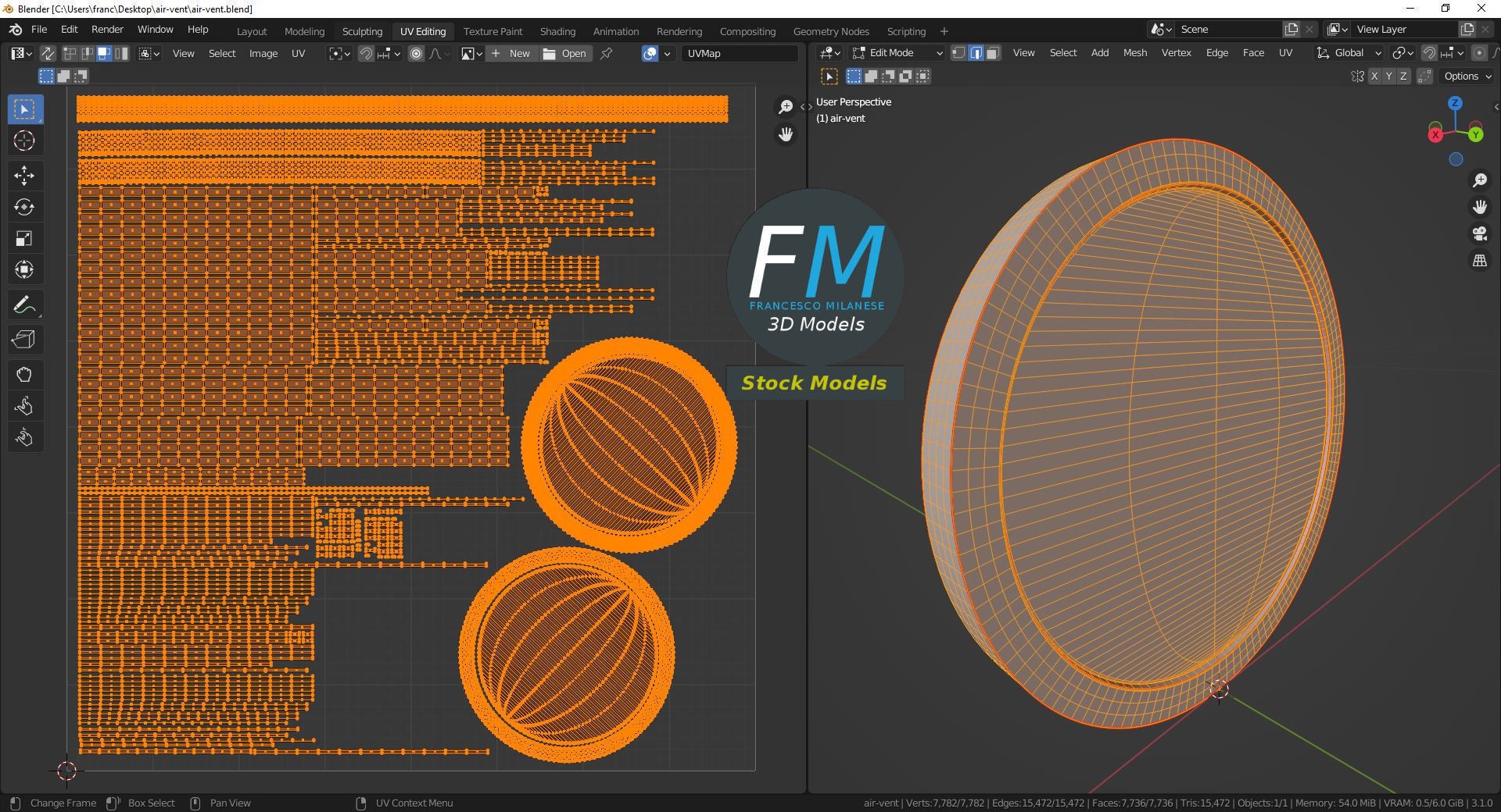 Air vent 3D model_10