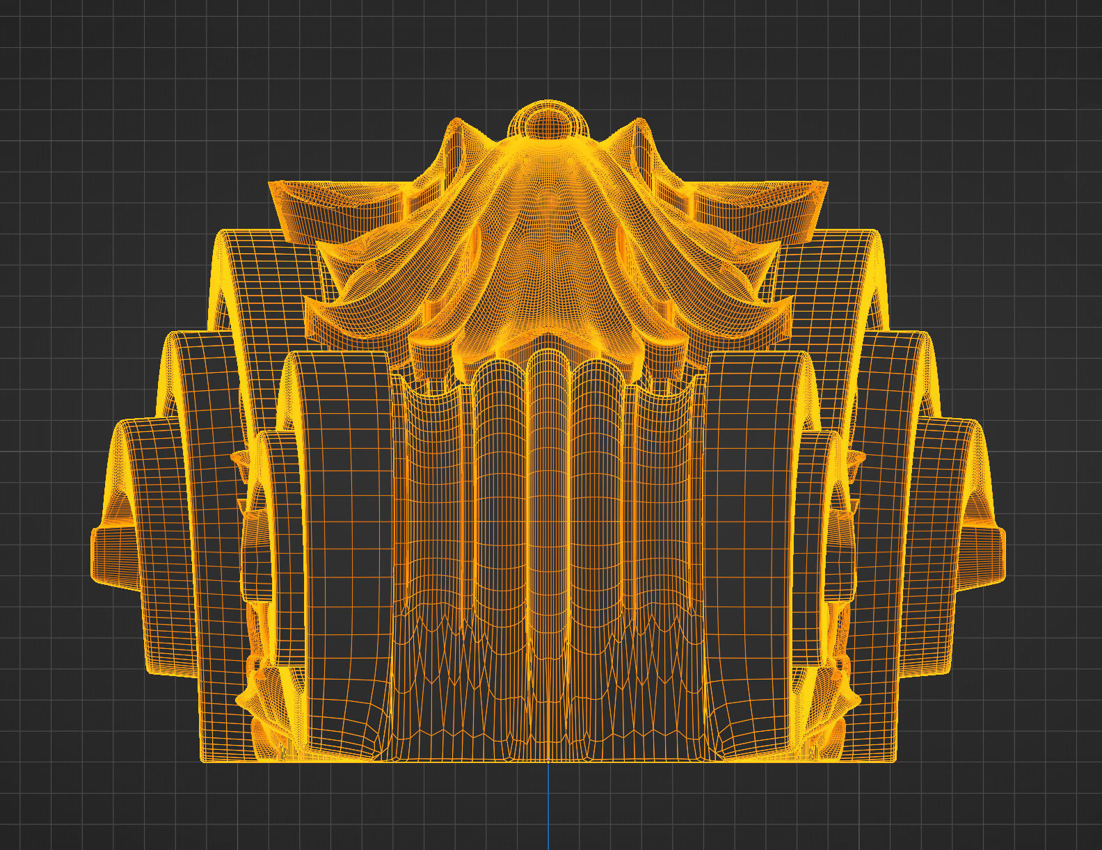 Console ornate door handle 3D model_8