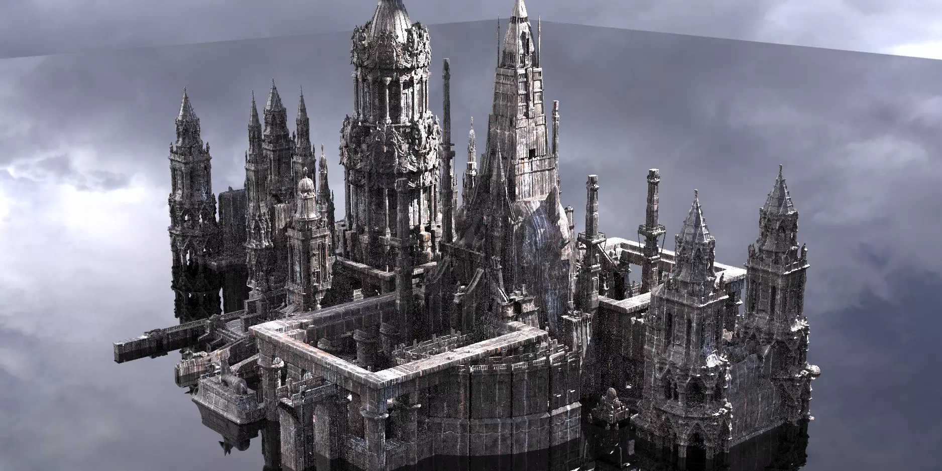 Fantasy Egyptian Tower streets 3  3D model_0