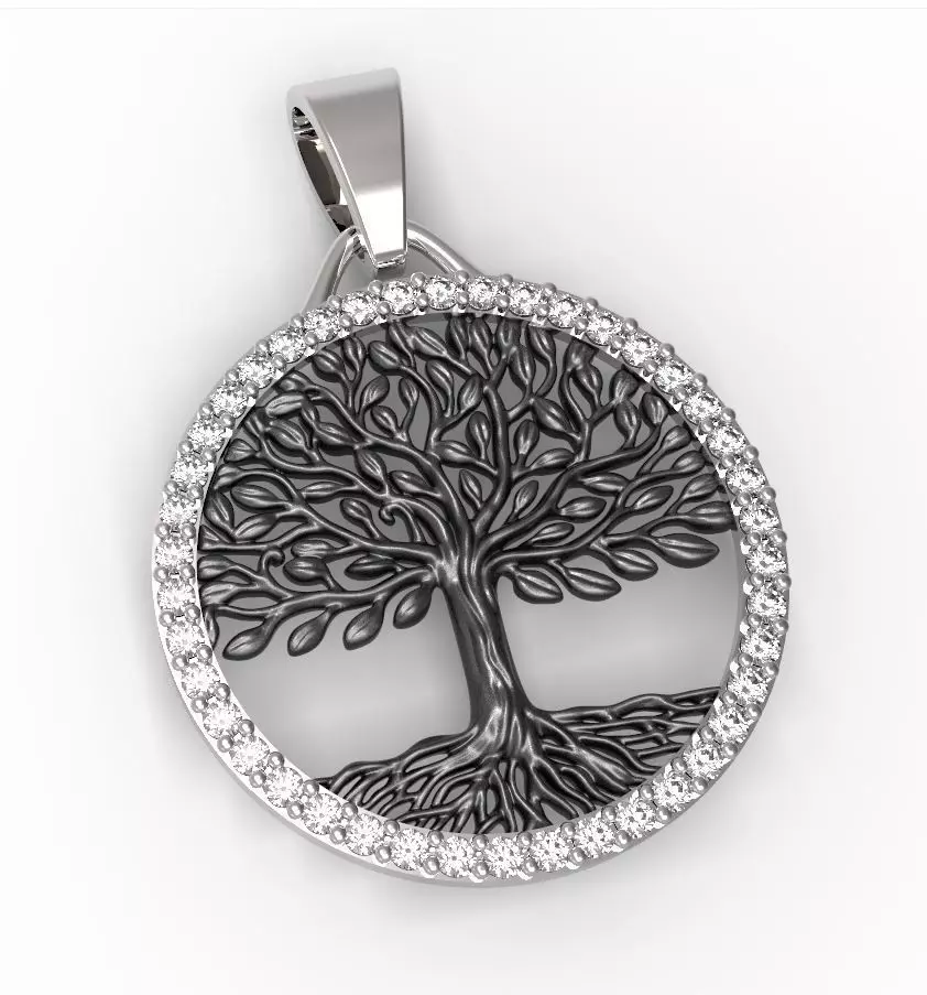Tree of Life Pendant 3D print model