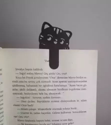 CUTE CAT BOOKMARK 3D print model