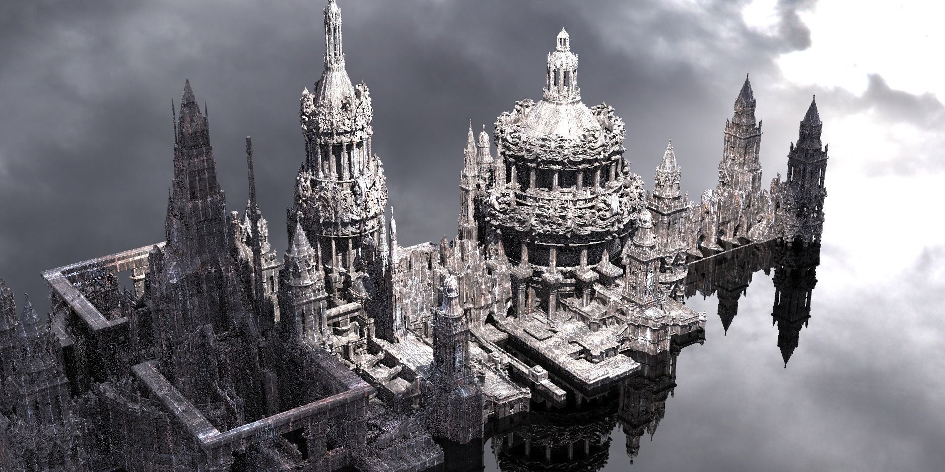 Fantasy Egyptian Tower London palace streets  3D model_2