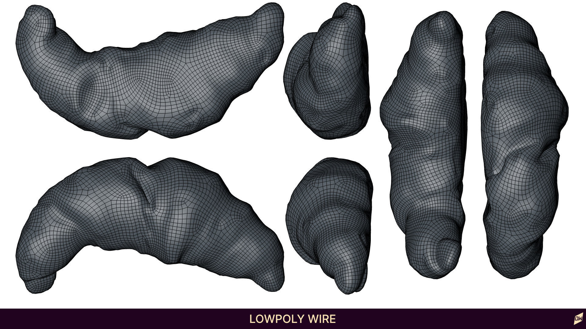 Butter croissant  and chocolate croissant 3D model_9