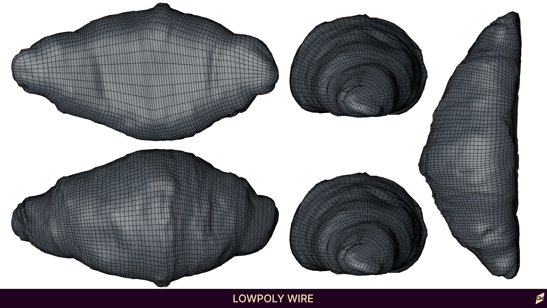 Butter croissant  and chocolate croissant 3D model_6