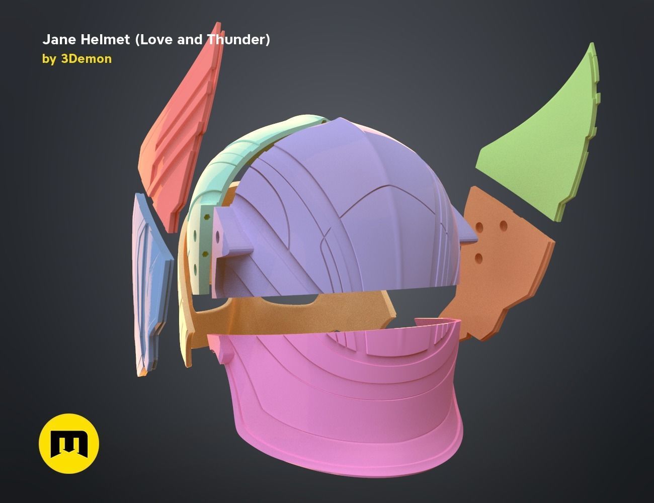 Jane helmet - Love and Thunder 3D print model_21