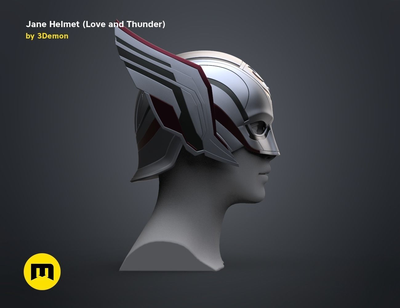 Jane helmet - Love and Thunder 3D print model_3