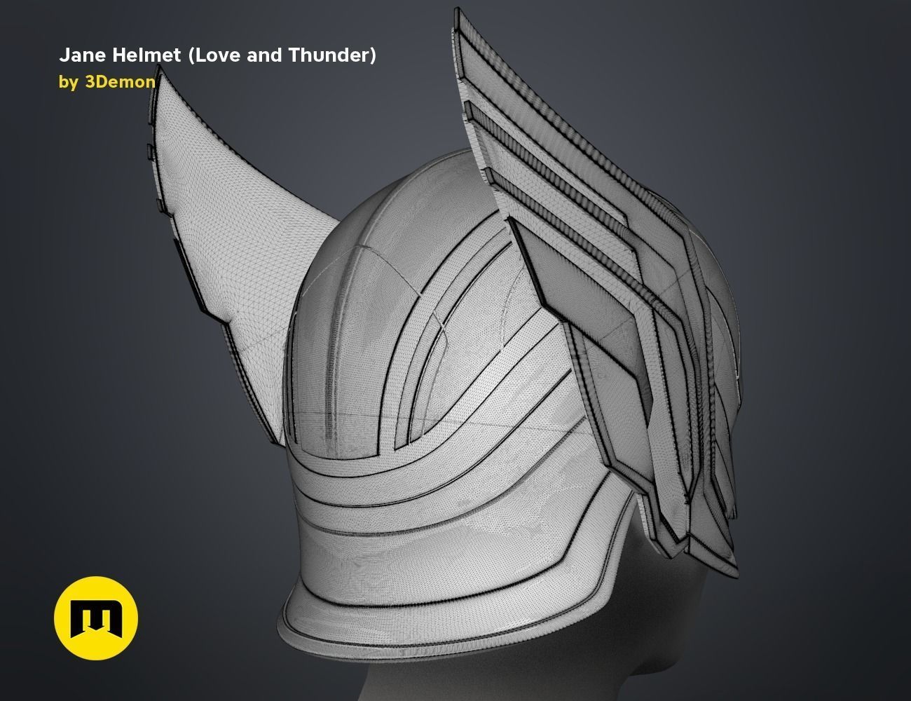 Jane helmet - Love and Thunder 3D print model_24