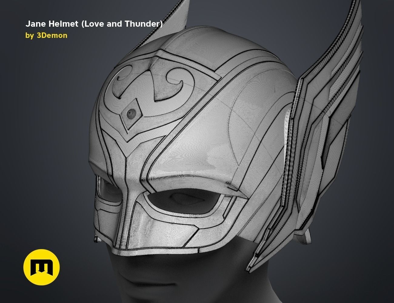 Jane helmet - Love and Thunder 3D print model_23