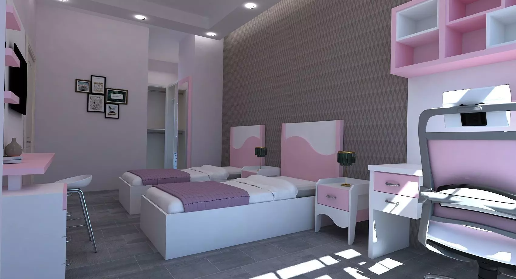 girls room 3D model_0