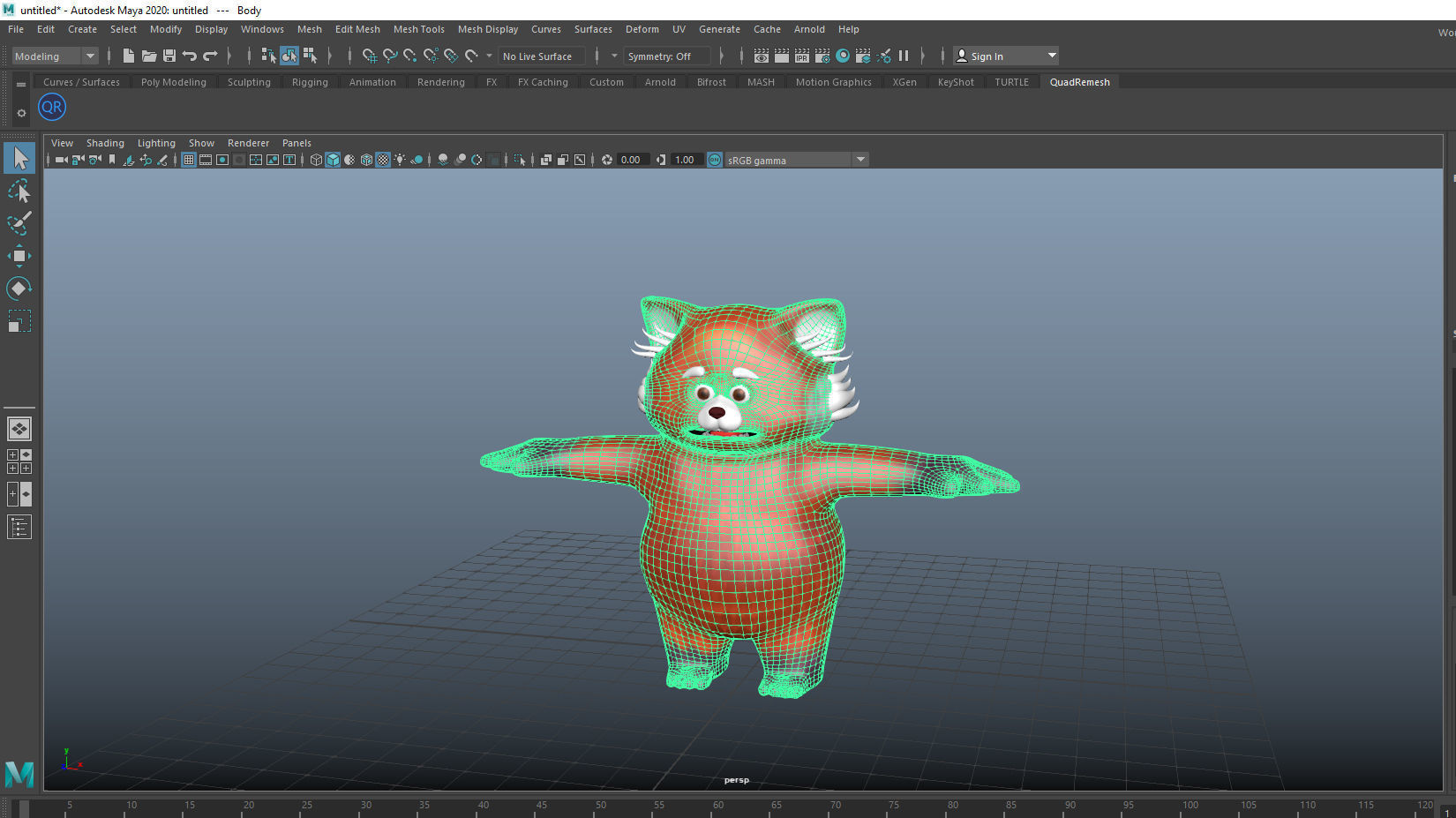 Turning Red Low-poly 3D model_1