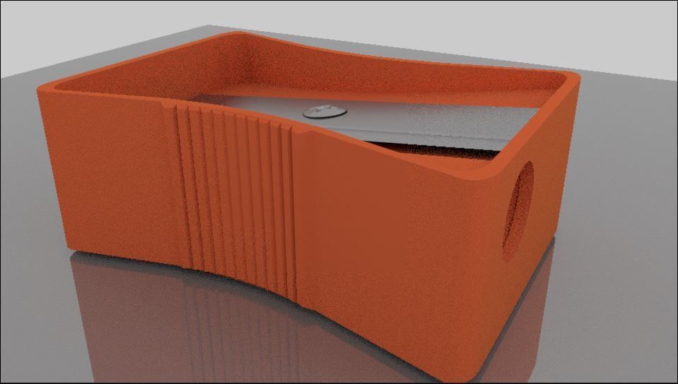 Sharpener orange Free low-poly 3D model_5