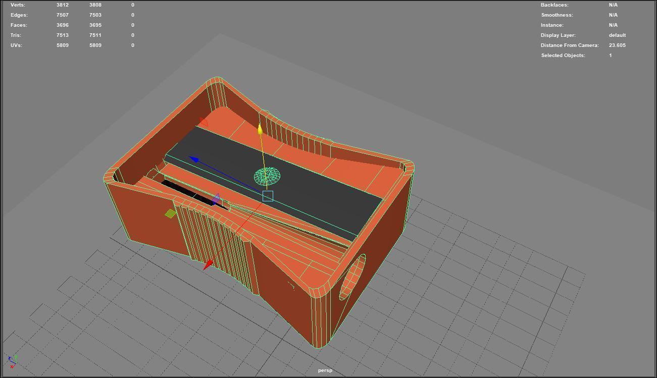Sharpener orange Free low-poly 3D model_3