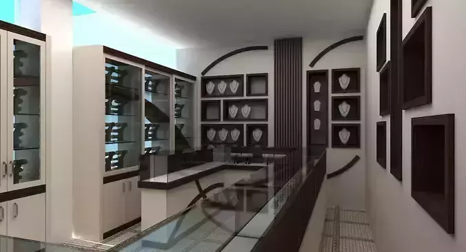 jeweler interior design of jewelry store
