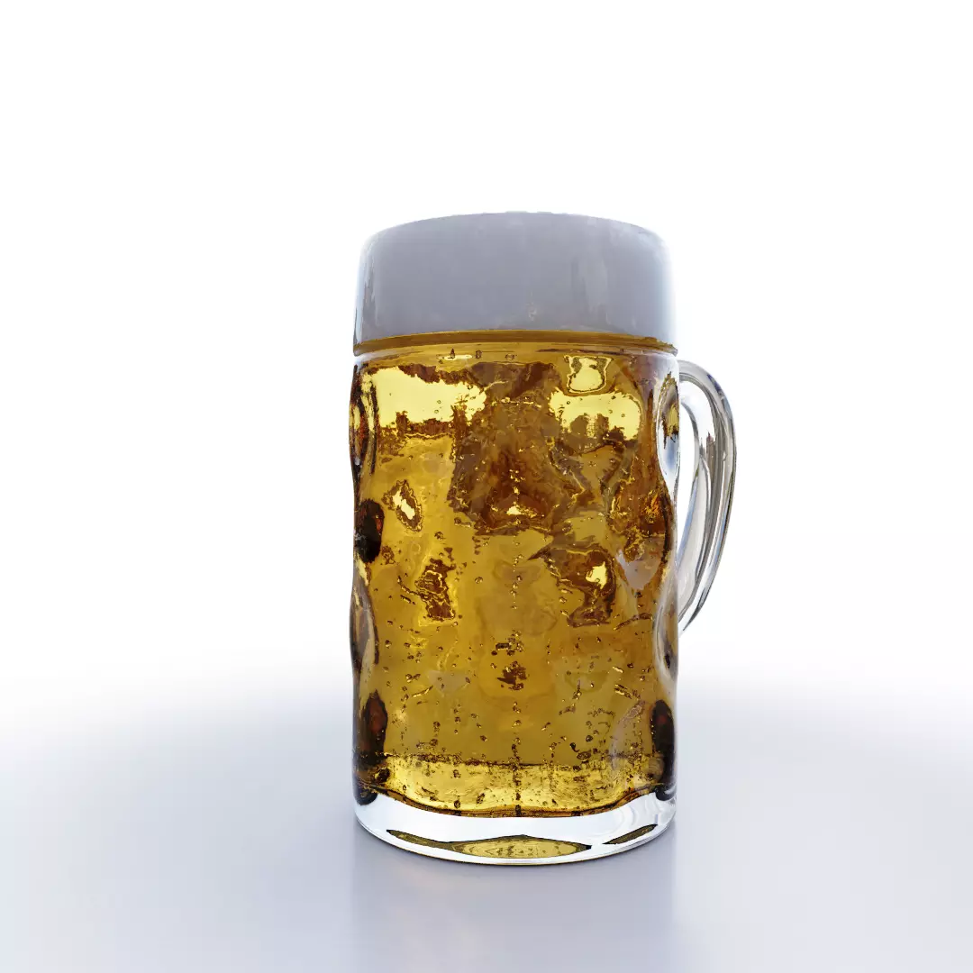 Large Beer Glass Low-poly 3D model