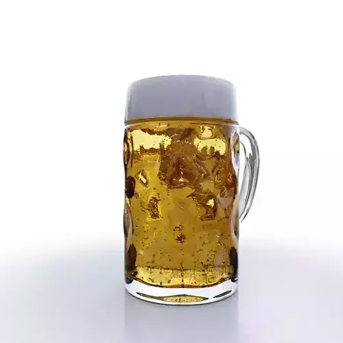 Large Beer Glass Low-poly 3D model