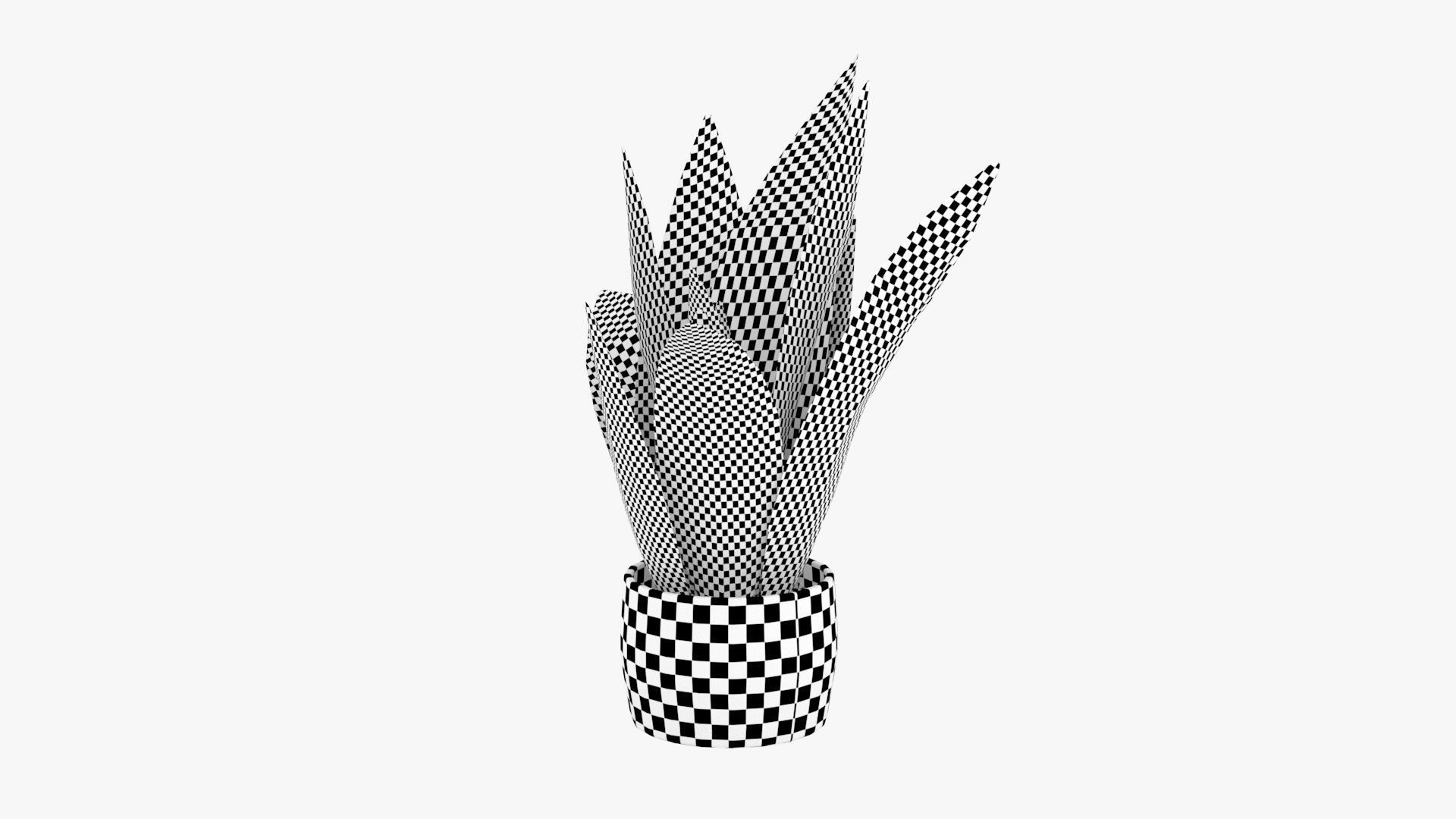 Sansevieria Pot Plant Low-poly 3D model_19