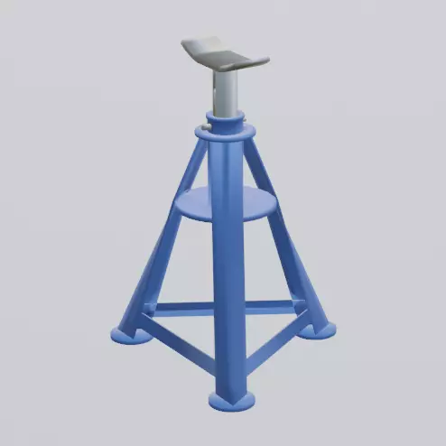 Jackstand steel swivel stool Free low-poly 3D model