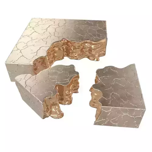 Based Upon fragmented crack coffee table