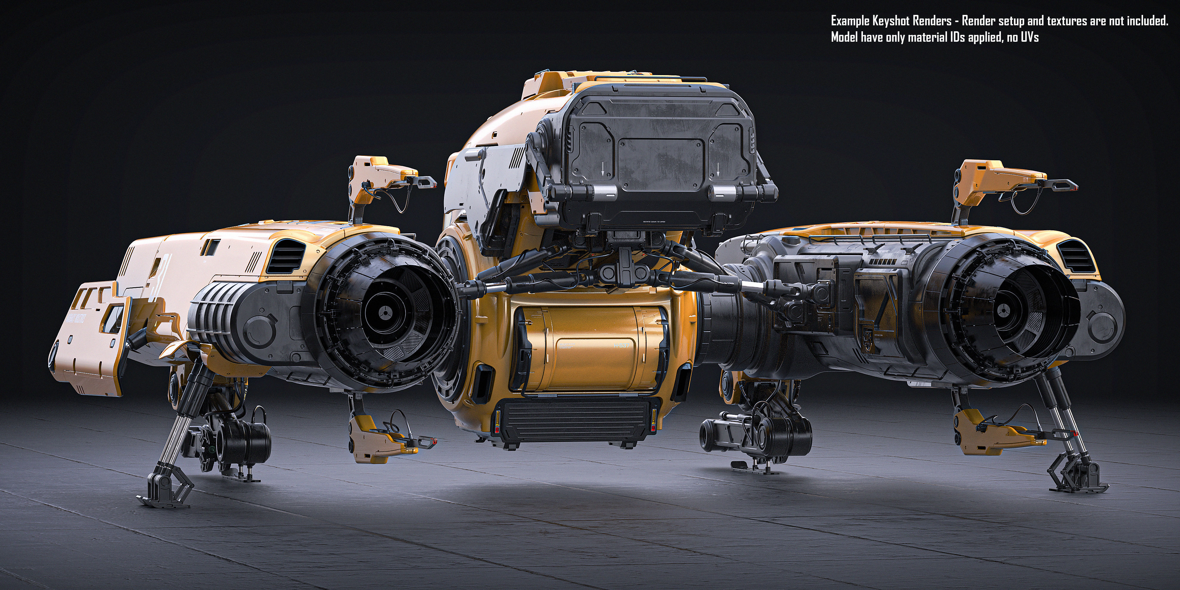 Sci Fi Engineering Jet 3D model_3