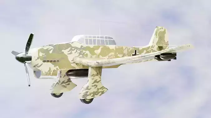 Junkers Ju-87 Stuka Low-poly 3D model