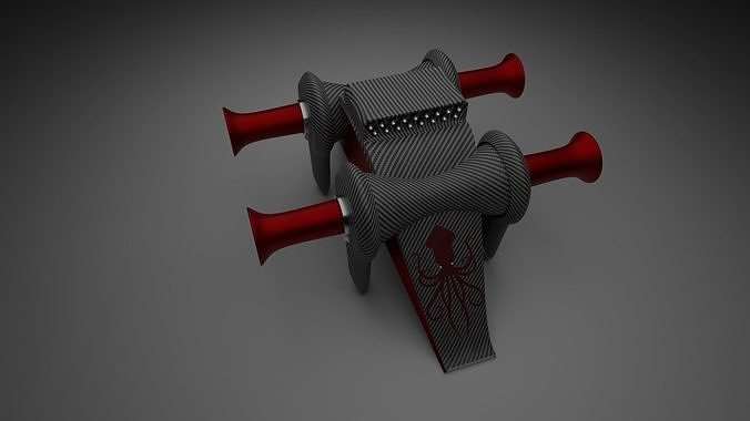 Drone octopus weapon with parts Free 3D model
