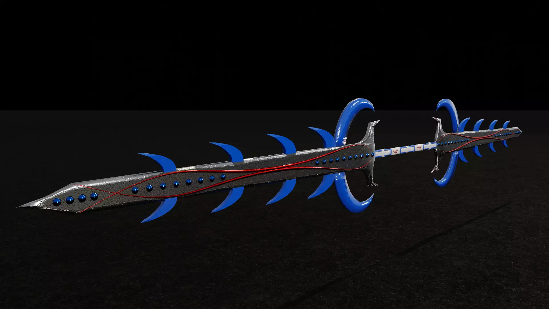 Moon Spear Low-poly 3D model_0