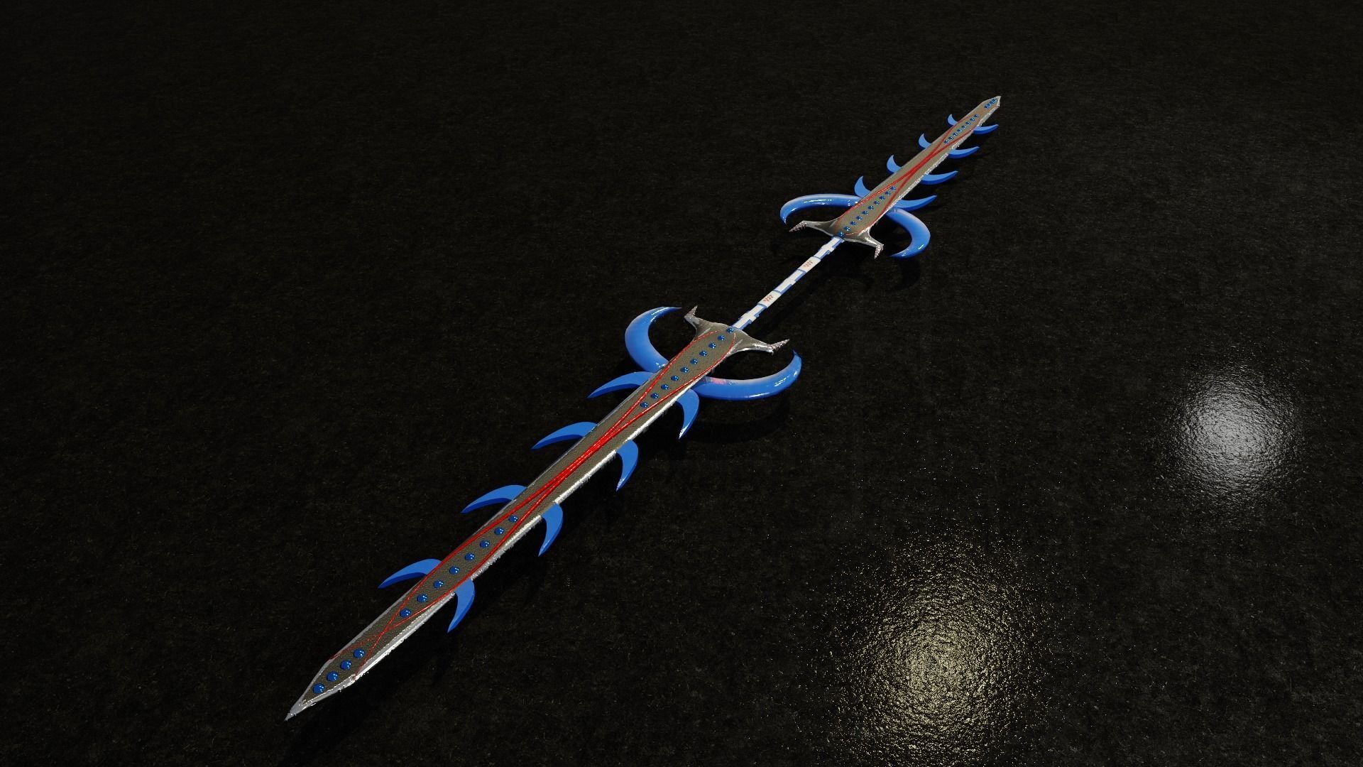 Moon Spear Low-poly 3D model_2