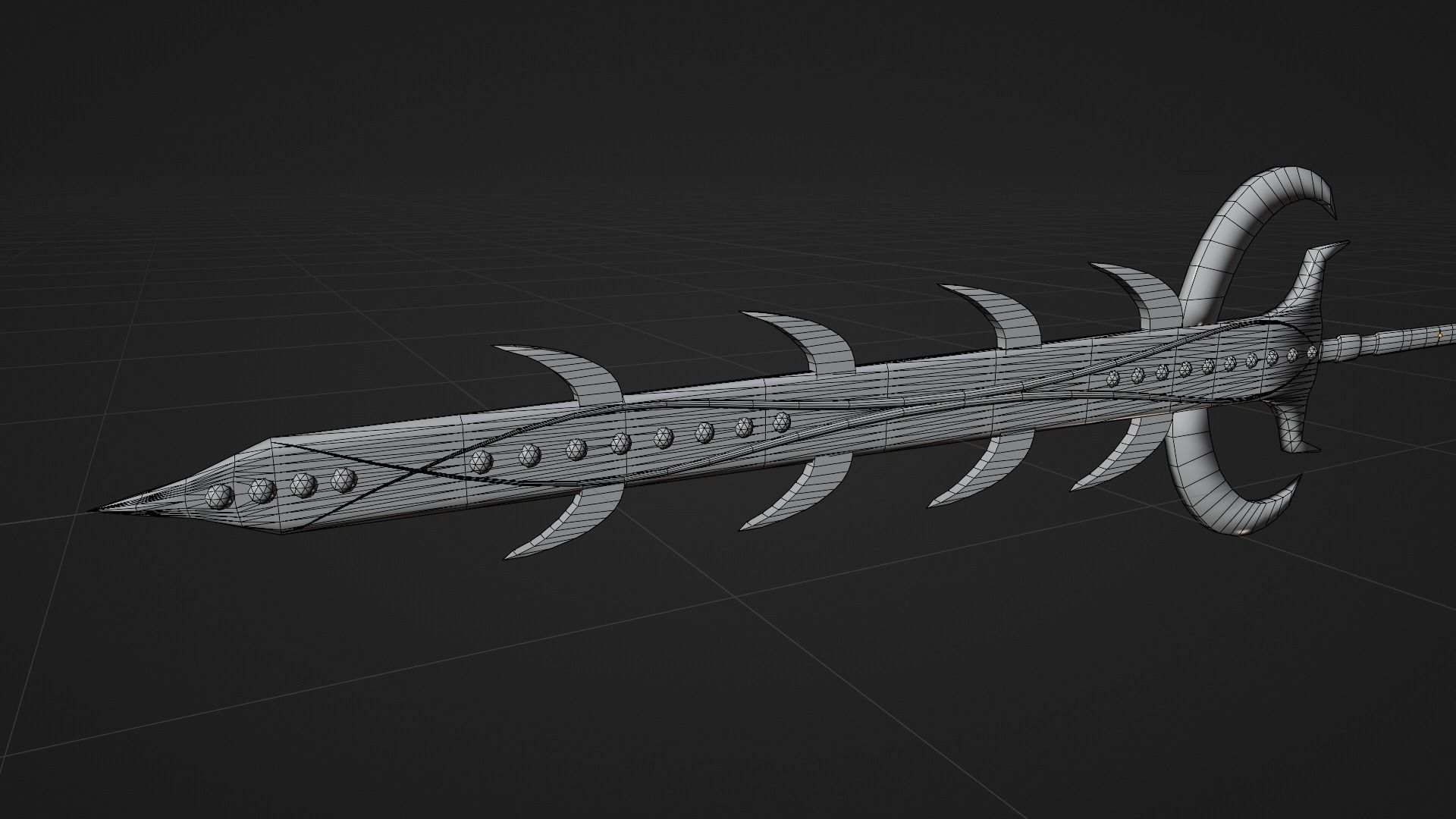 Moon Spear Low-poly 3D model_3