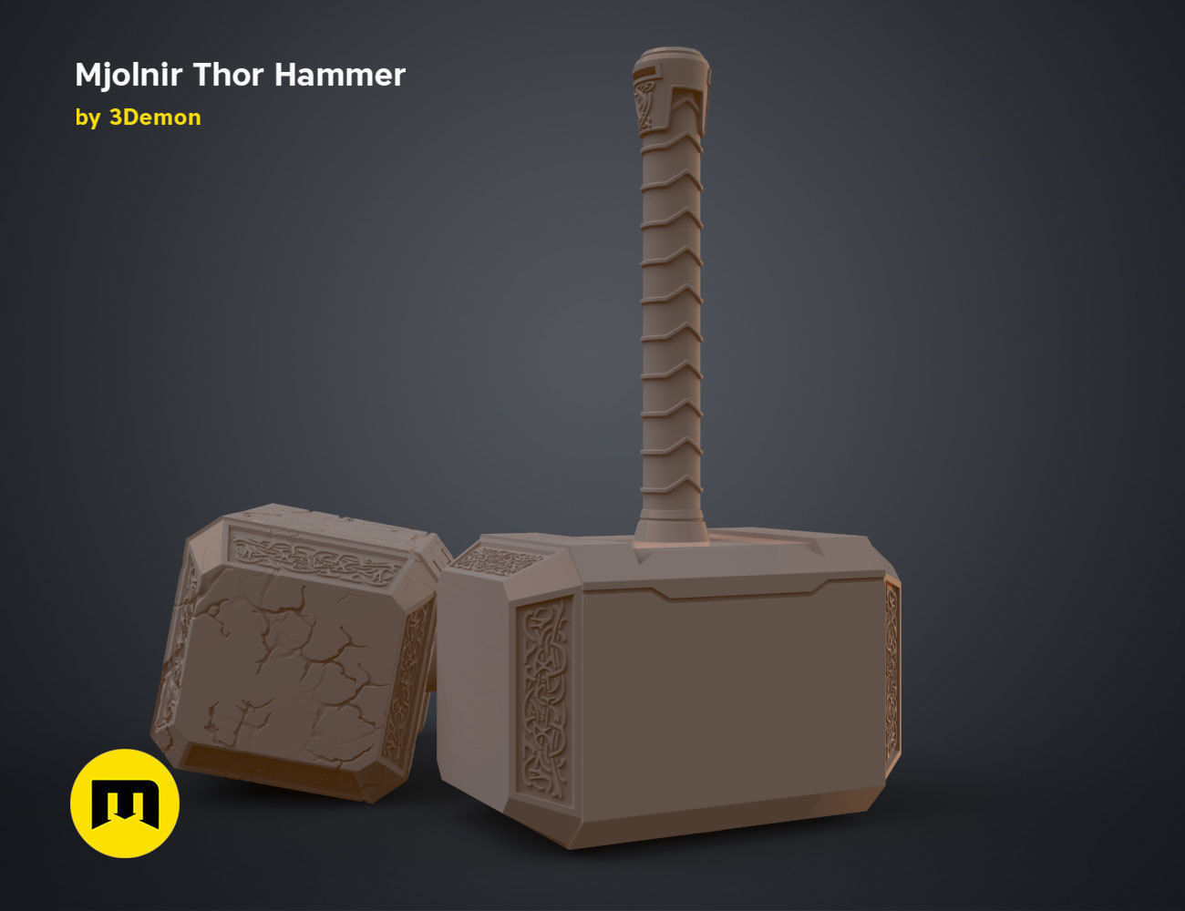 Mjolnir hammer - Love and Thunder 3D print model_18