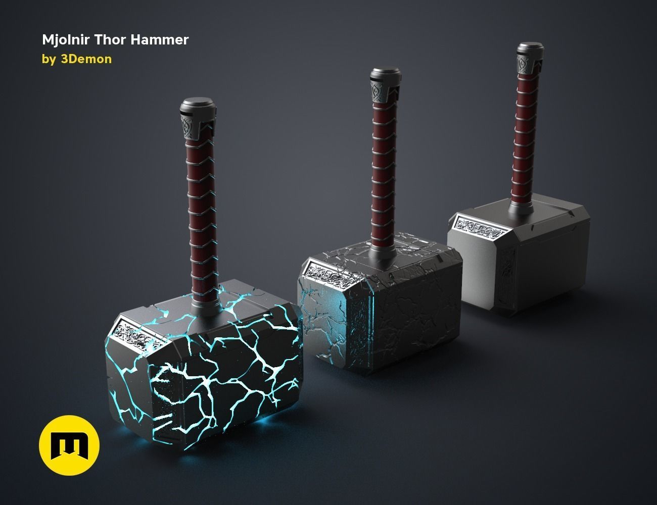 Mjolnir hammer - Love and Thunder 3D print model_3