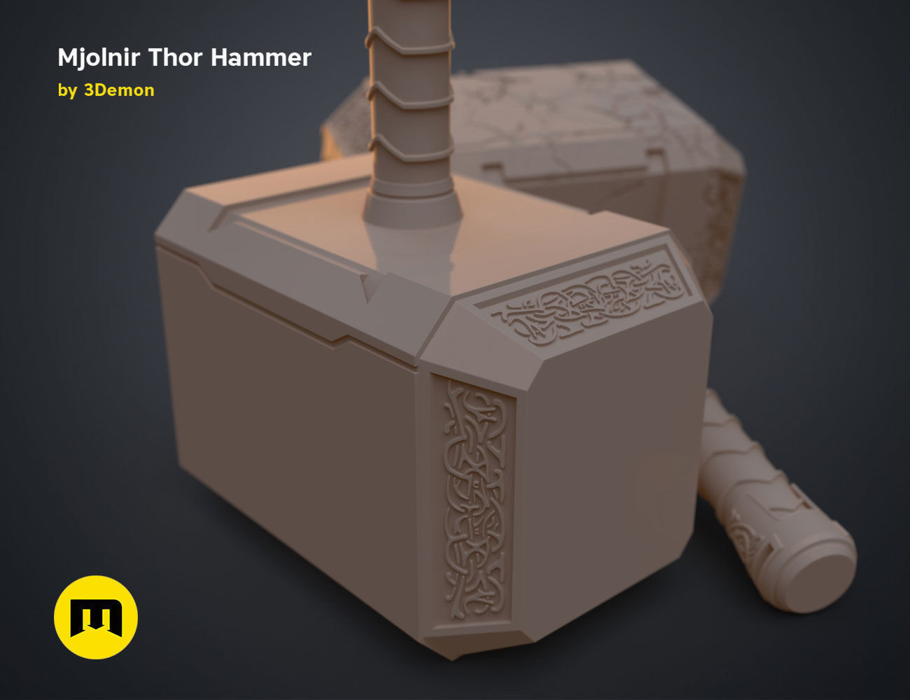 Mjolnir hammer - Love and Thunder 3D print model_21
