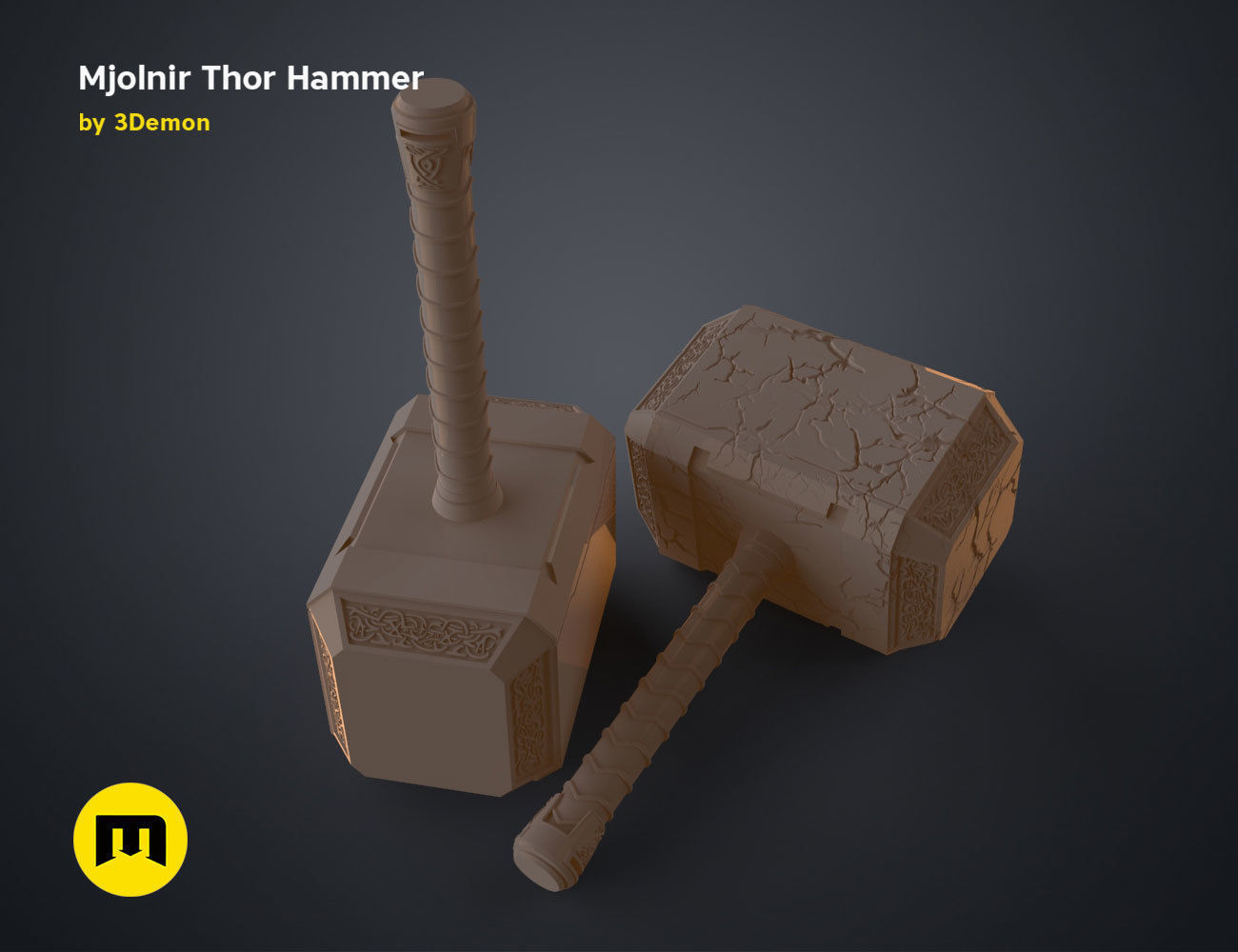 Mjolnir hammer - Love and Thunder 3D print model_26
