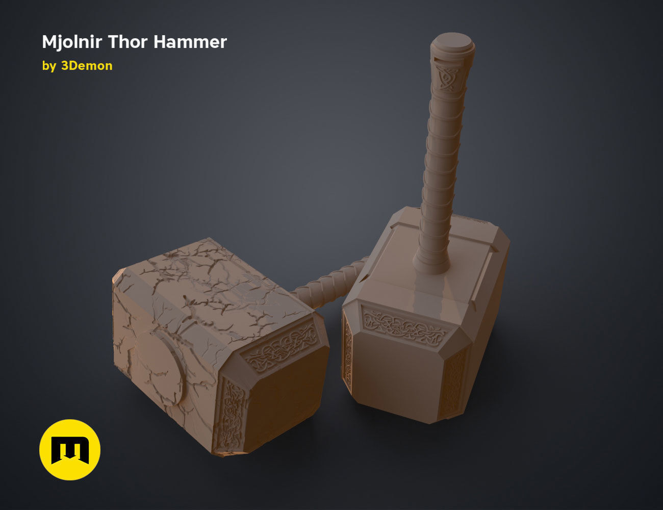 Mjolnir hammer - Love and Thunder 3D print model_25