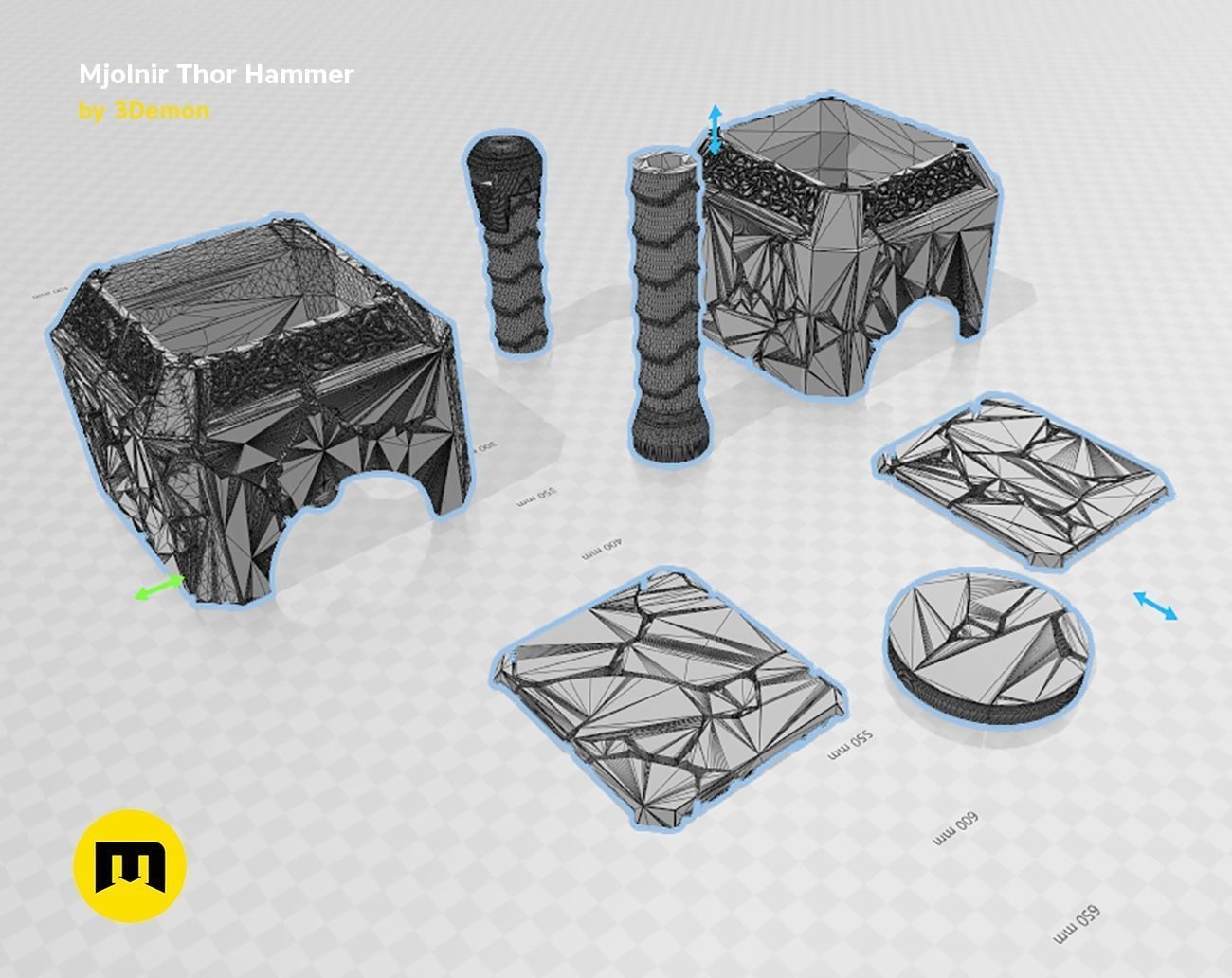 Mjolnir hammer - Love and Thunder 3D print model_17