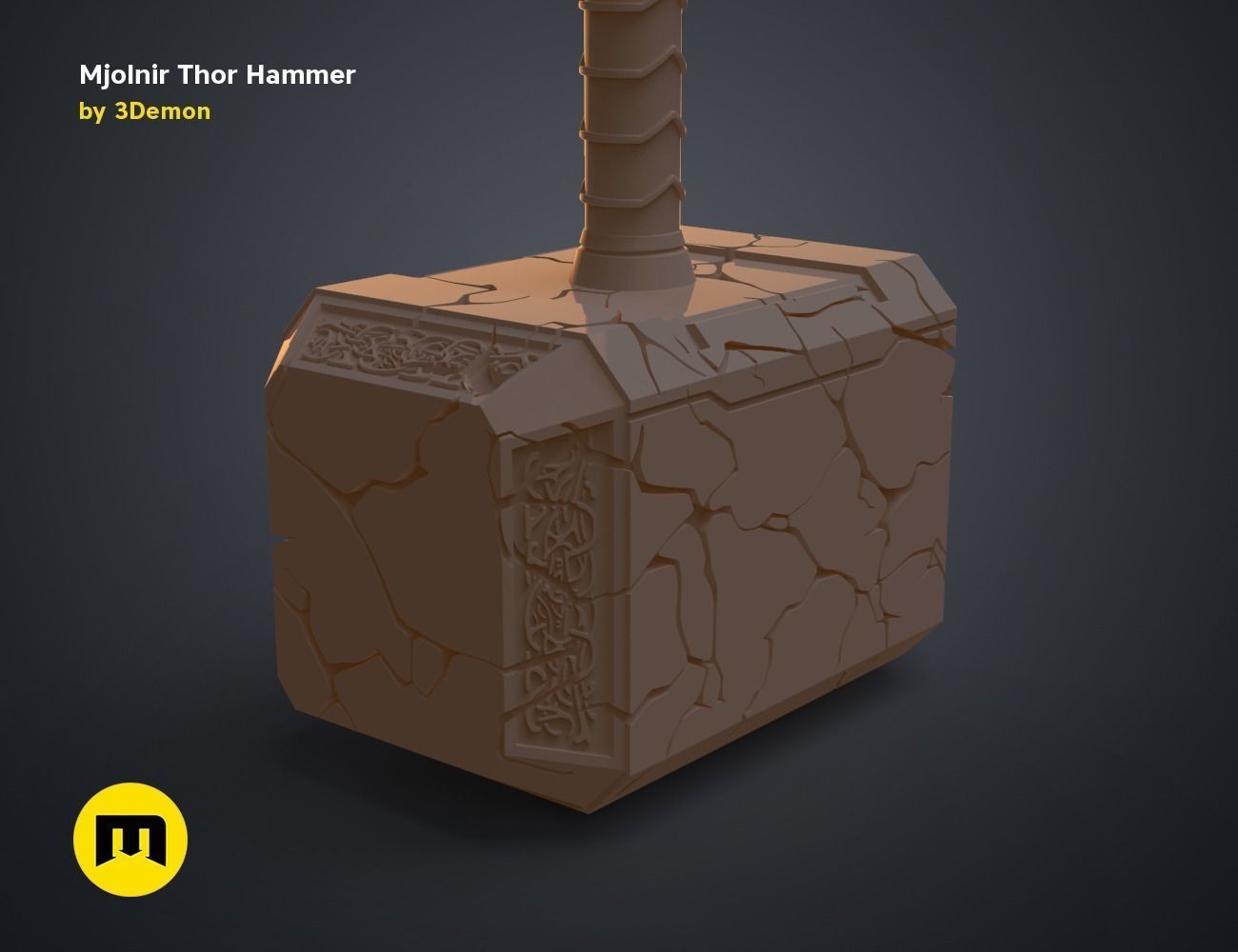 Mjolnir hammer - Love and Thunder 3D print model_33