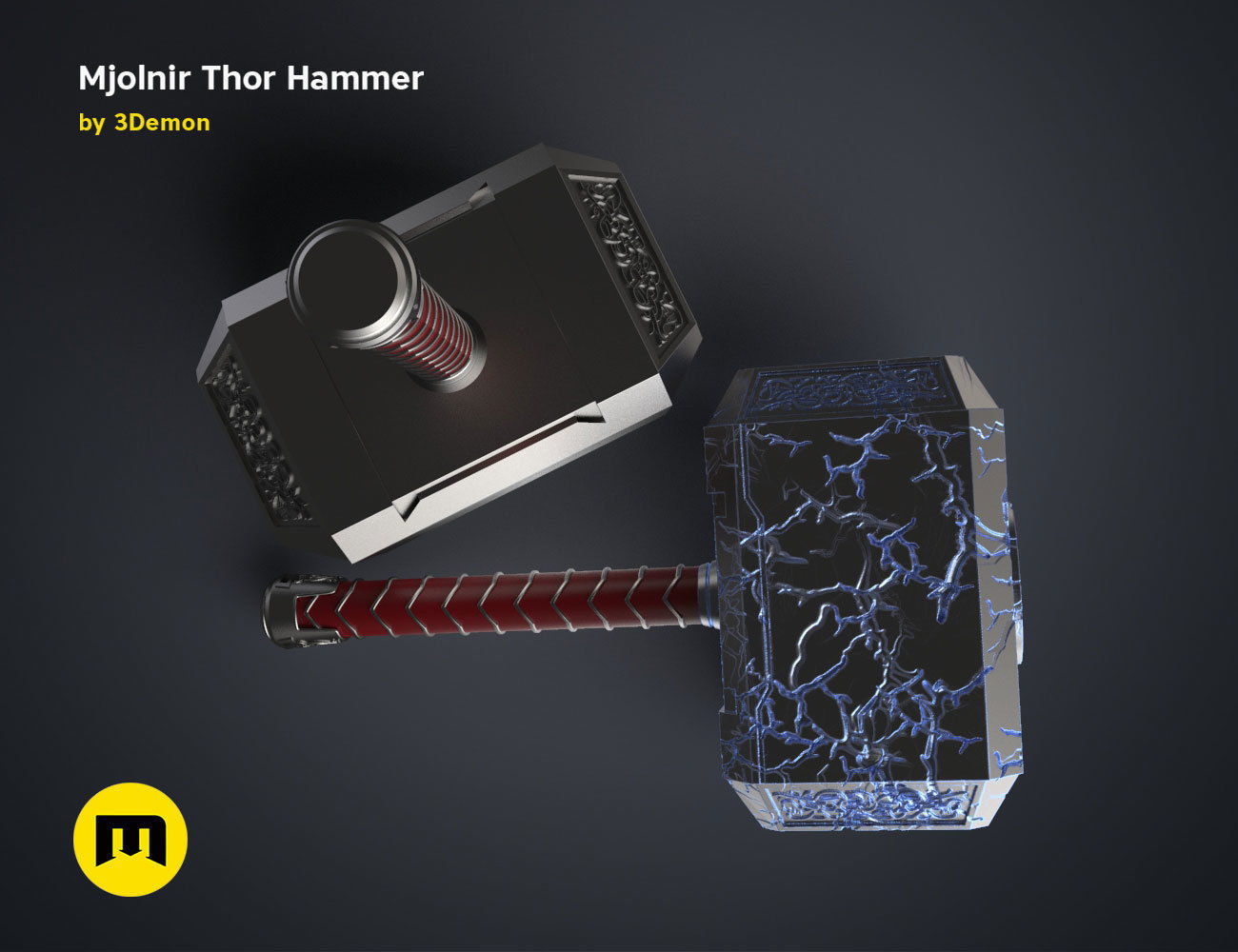 Mjolnir hammer - Love and Thunder 3D print model_8