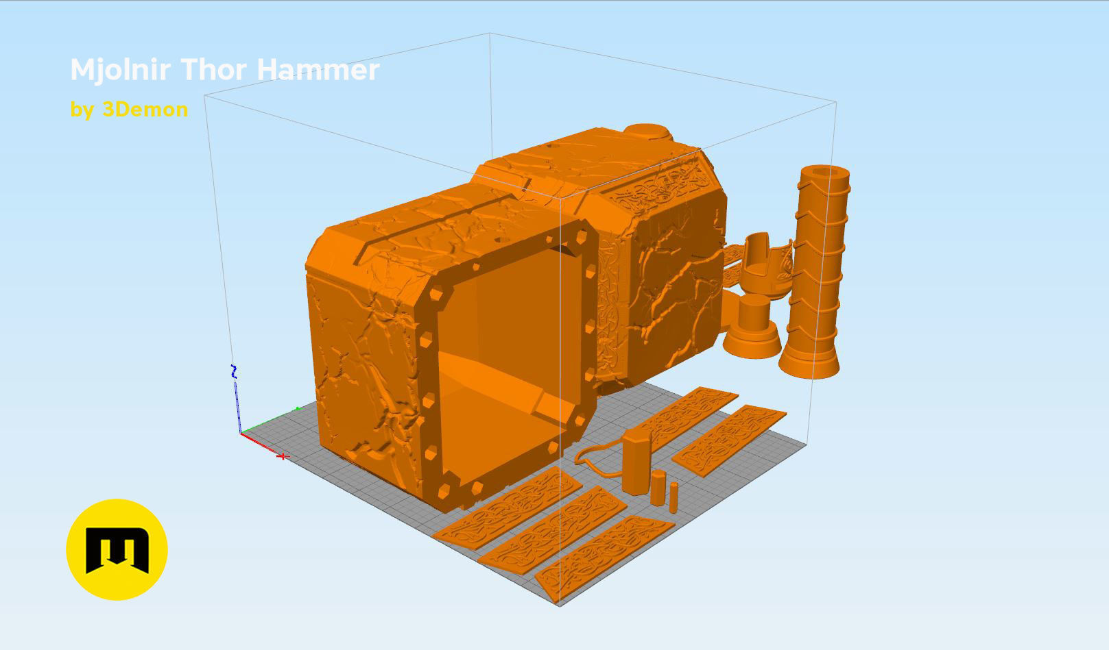 Mjolnir hammer - Love and Thunder 3D print model_13